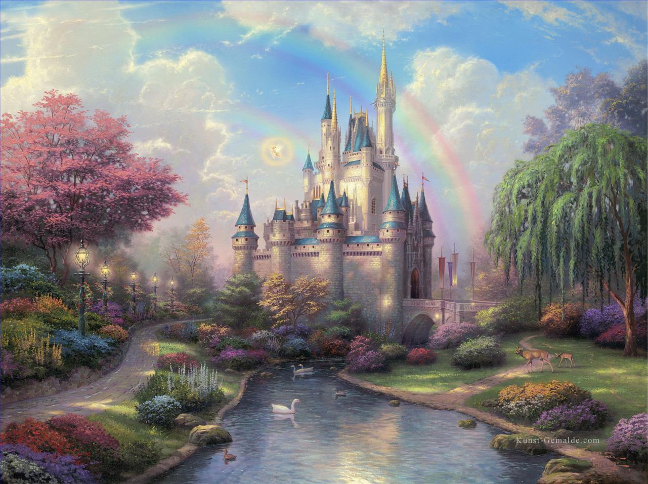 A New Day at the Cinderella Castle TK Disney Ölgemälde
